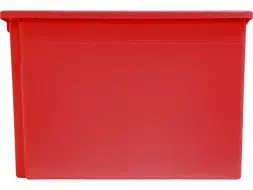 Ящик пластиковый сплошной, 600x400x400 мм, 75 л, красный [605 ГД]