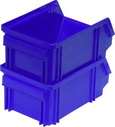 Ящик пластиковый сплошной, 170×105×75 мм, 1.34 л, синий [7968]