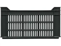 Ящик пластиковый перфорированный, 500x300x264 мм, 39,6 л, черный [112]