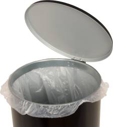 Урна мусорная с педалью, 15 литров, черный