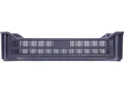 Ящик пластиковый перфорированный, 500x300x120 мм, 18 л, черный [121]