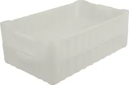 Ящик пластиковый сплошной, 788×470×138 мм, 40 л, белый [213]