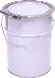 Ведро металлическое с покрытием, 5 л, крышка-обруч, белый [2094]